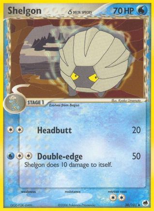 Shelgon (Delta Species) - 38/101 - Uncommon - Reverse Holo