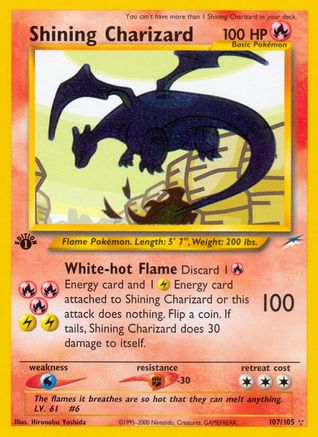 Shining Charizard 107 - 1st Edition Holofoil Neo Destiny - Secret Rare
