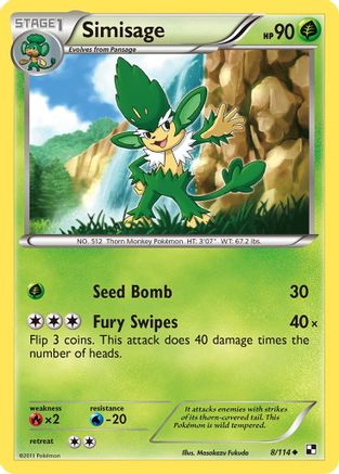 Simisage - 8/114 - Uncommon - Reverse Holo
