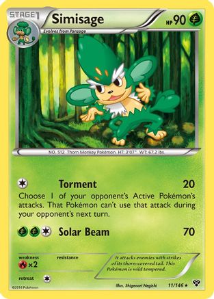 Simisage - 11/146 - Rare - Reverse Holo
