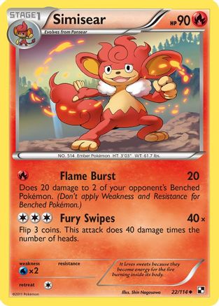 Simisear - 22/114 - Uncommon - Reverse Holo