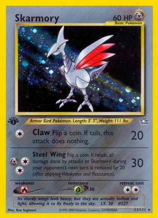 Skarmory 013/111 - 1st Edition Holofoil Neo Genesis - Holo Rare