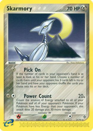 Skarmory - 21/97 - Rare - Reverse Holo