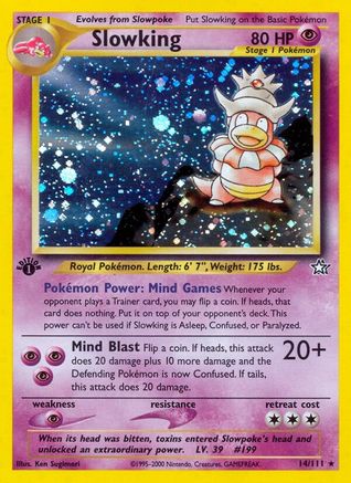 Slowking 014/111 - Unlimited Holofoil Neo Genesis - Holo Rare