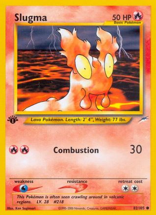 Slugma 082/105 - 1st Edition Neo Destiny - Common