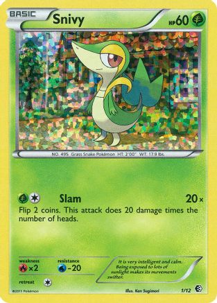 Snivy 001/12 - Holofoil McDonalds Promos 2011 - Promo