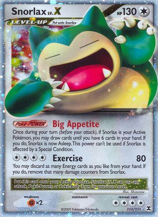 Snorlax Lv.X - Holofoil- Ultra Rare