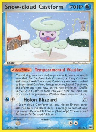 Snow-cloud Castform - 29/113 - Rare - Reverse Holo