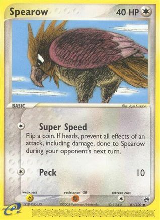 Spearow - 81/100 - Common - Reverse Holo