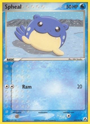 Spheal 065/92  - Reverse Holofoil Legend Maker - Common