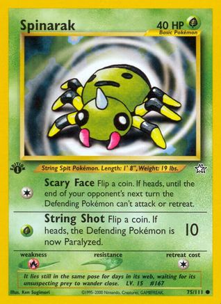 Spinarak - 75/111 - Common - 1st Edition
