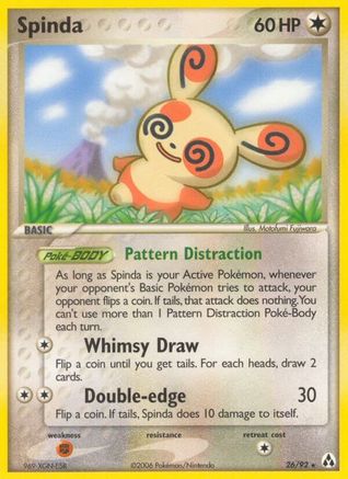 Spinda - 26/92 - Rare - Reverse Holo