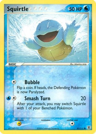 Squirtle 083/112  - Reverse Holofoil FireRed & LeafGreen - Common