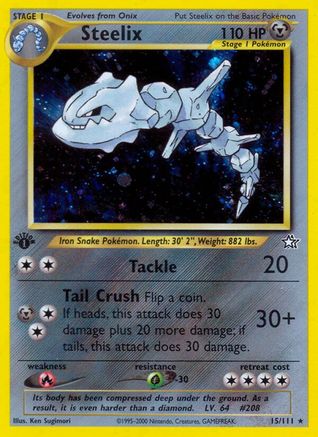 Steelix 015/111 - Unlimited Holofoil Neo Genesis - Holo Rare
