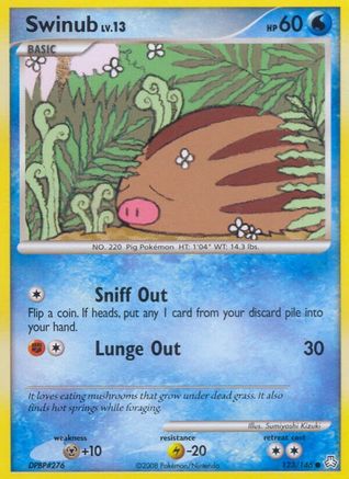 Swinub 123  - Reverse Holofoil Legends Awakened - Common