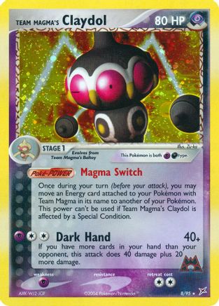 Team Magma's Claydol - 8/95 - Holo Rare