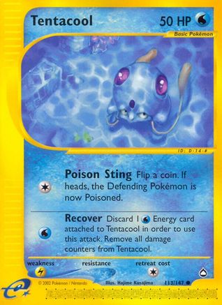 Tentacool - 113/147 - Common - Reverse Holo