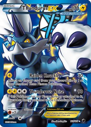 Thundurus EX (Team Plasma) (110 Full Art) - 110/116 - Ultra Rare