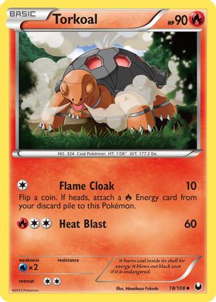 Torkoal - 18/108 - Uncommon - Reverse Holo