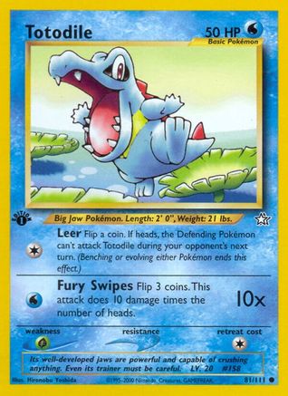 Totodile (81) 081/111  - 1st Edition Neo Genesis - Common