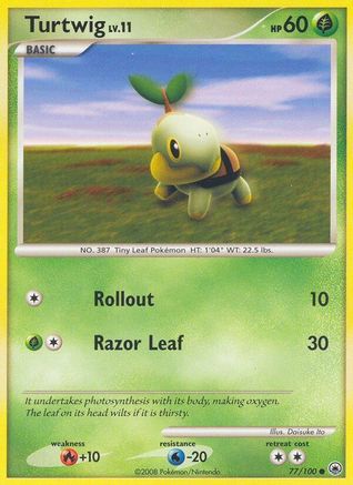 Turtwig (77) - 77/100 - Common - Reverse Holo