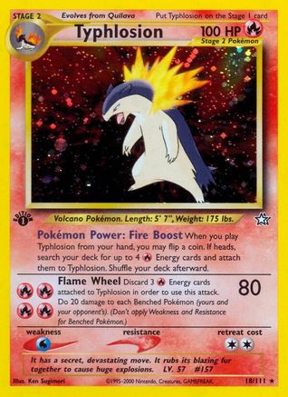 Typhlosion (18) 018/111 - 1st Edition Holofoil Neo Genesis - Holo Rare