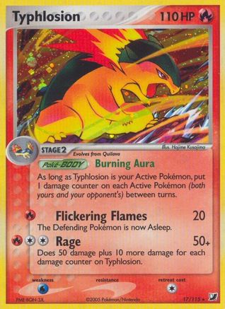 Typhlosion 017  - Reverse Holofoil Unseen Forces - Holo Rare