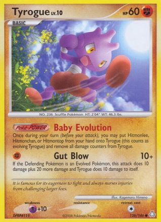 Tyrogue - 126/146 - Common - Reverse Holo