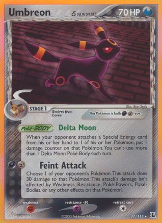 Umbreon (Delta Species) 017 - Holofoil Delta Species - Holo Rare
