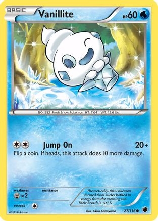 Vanillite - 27/116 - Common - Reverse Holo
