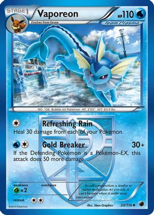 Vaporeon (Team Plasma) - 20/116 - Uncommon - Reverse Holo