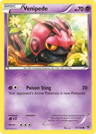 Venipede - 51/146 - Common - Reverse Holo