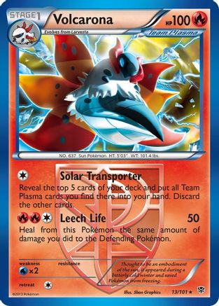 Volcarona (Team Plasma) - 13/101 - Rare - Reverse Holo