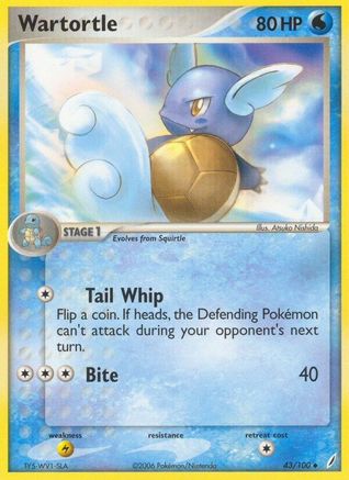 Wartortle - 43/100 - Uncommon - Reverse Holo