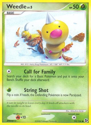 Weedle - 93/106 - Common - Reverse Holo