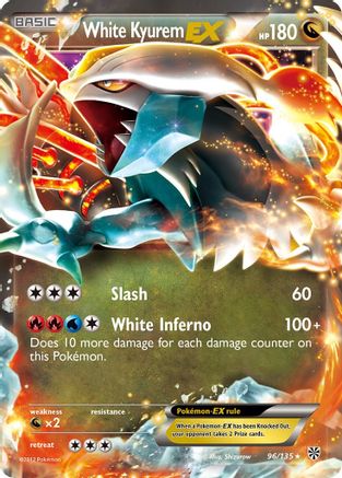 White Kyurem EX 096/135  - Holofoil Plasma Storm - Ultra Rare
