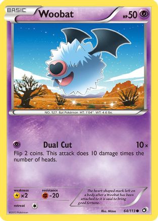 Woobat - 64/113 - Common - Reverse Holo