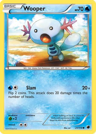 Wooper - 21/116 - Common - Reverse Holo