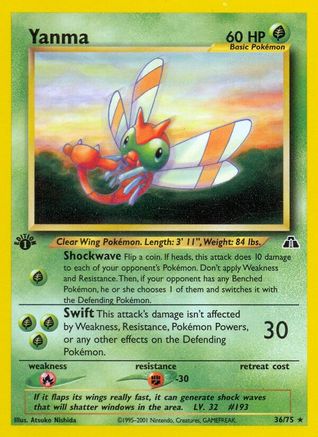 Yanma (36) 036/75 - Unlimited Neo Discovery - Rare