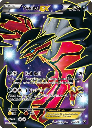 Yveltal EX (144 Full Art) 144/146  - Holofoil XY Base Set - Ultra Rare