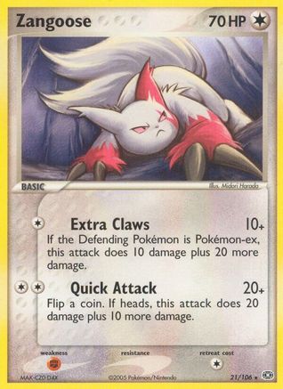 Zangoose 021 Emerald - Rare