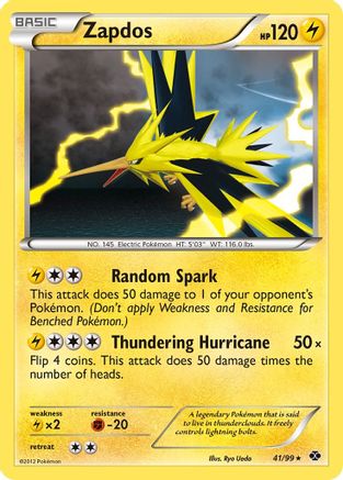 Zapdos - 41/99 - Holo Rare - Reverse Holo