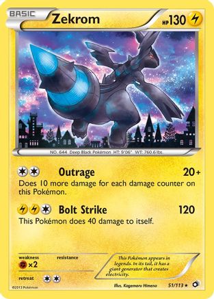 Zekrom - 51/113 - Holo Rare - Reverse Holo