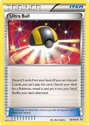 Ultra Ball 099 - Reverse Holofoil XY Flashfire - Uncommon