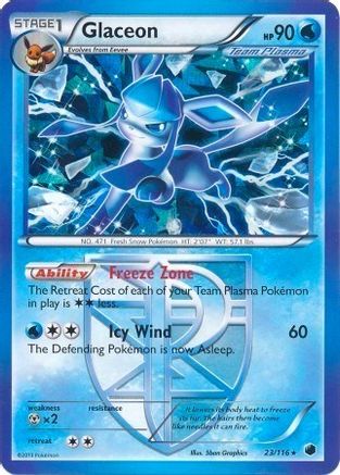 Glaceon (BW Plasma Freeze) - 23/116 - Holo Rare