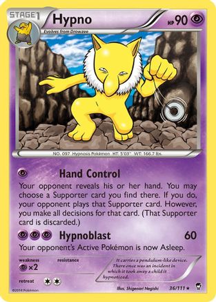 Hypno - 36/111 - Rare - Reverse Holo