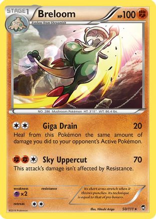 Breloom - 50/111 - Rare - Reverse Holo