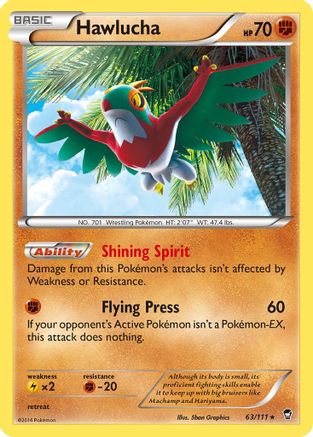 Hawlucha - 63/111 - Holo Rare - Reverse Holo