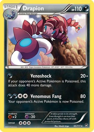 Drapion - 65/111 - Rare - Reverse Holo
