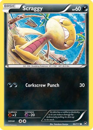 Scraggy - 66/111 - Common - Reverse Holo